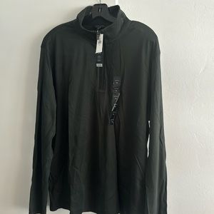 NWT men’s Banana Republic Long Sleeve zip collar performance shirt XL